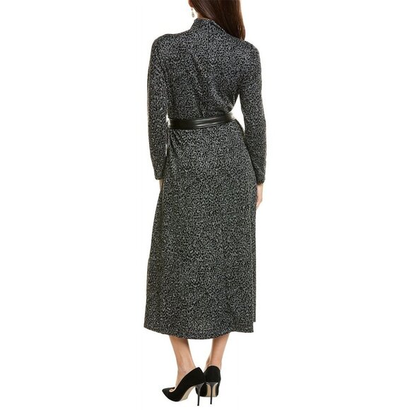 Anne Klein Womens Animal Print Maxi Dress Gray Size S MSRP $139 - Picture 2 of 2